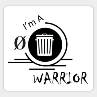 Zero Waste Warrior - Black Sticker